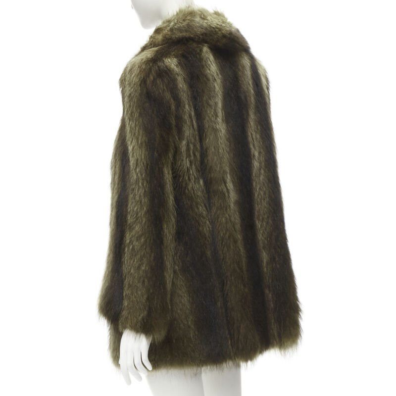 Other HURTIQ brown fur long sleeve collar hook eye jacket coat Size ONE SIZE - 6 Thumbnail