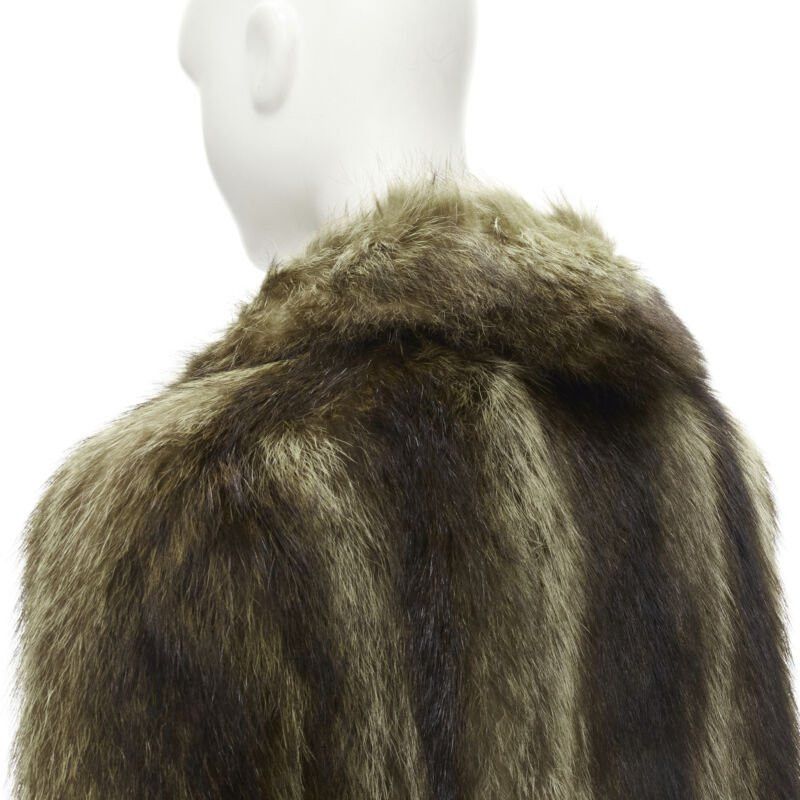 Other HURTIQ brown fur long sleeve collar hook eye jacket coat Size ONE SIZE - 7 Thumbnail