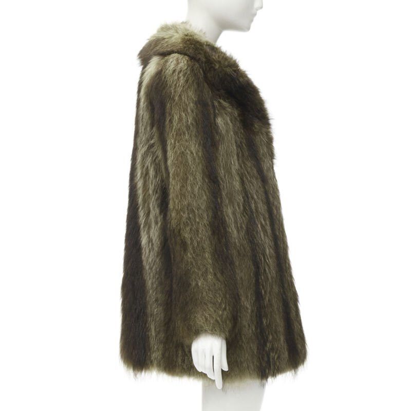 Other HURTIQ brown fur long sleeve collar hook eye jacket coat Size ONE SIZE - 4 Thumbnail