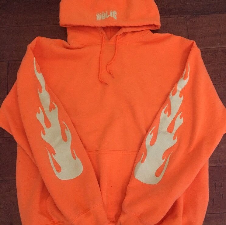 Kylie Cosmetics Kylie Jenner Orange Flames Hoodie Grailed