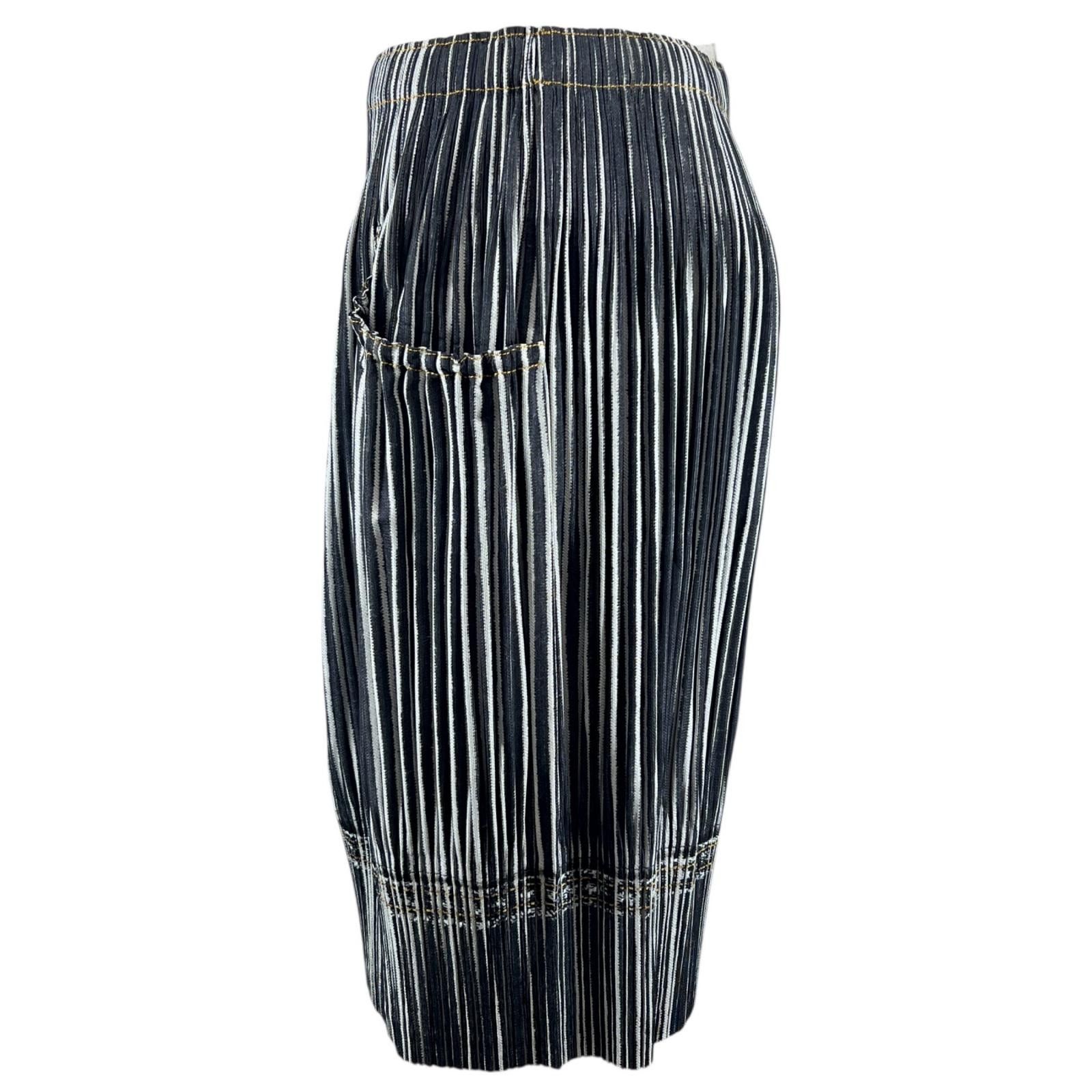 Issey Miyake Issey Miyake PLEATS PLEASE Denim transfer Skirt Others Skirts PP01-JG594 DUTY FREE for USA Size ONE SIZE - 2 Thumbnail