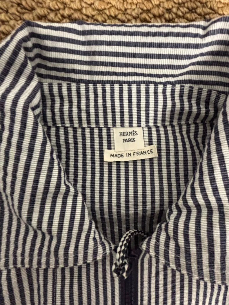 Hermes Hermes Striped Collar Casual Beach Jacket - dmc Size US S / EU 44-46 / 1 - 2 Thumbnail