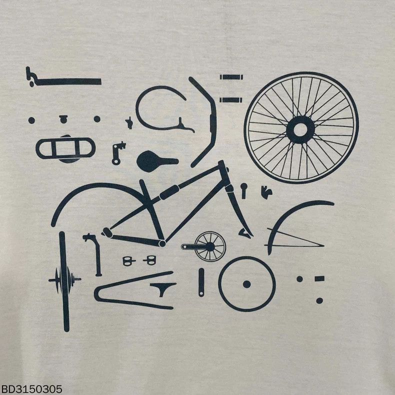 Hermes HERMES White Bicycle Print T-shirt - dmc Size US S / EU 44-46 / 1 - 6 Thumbnail