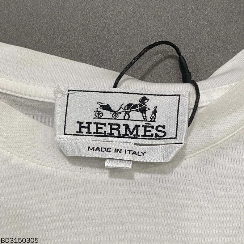 Hermes HERMES White Bicycle Print T-shirt - dmc Size US S / EU 44-46 / 1 - 4 Thumbnail