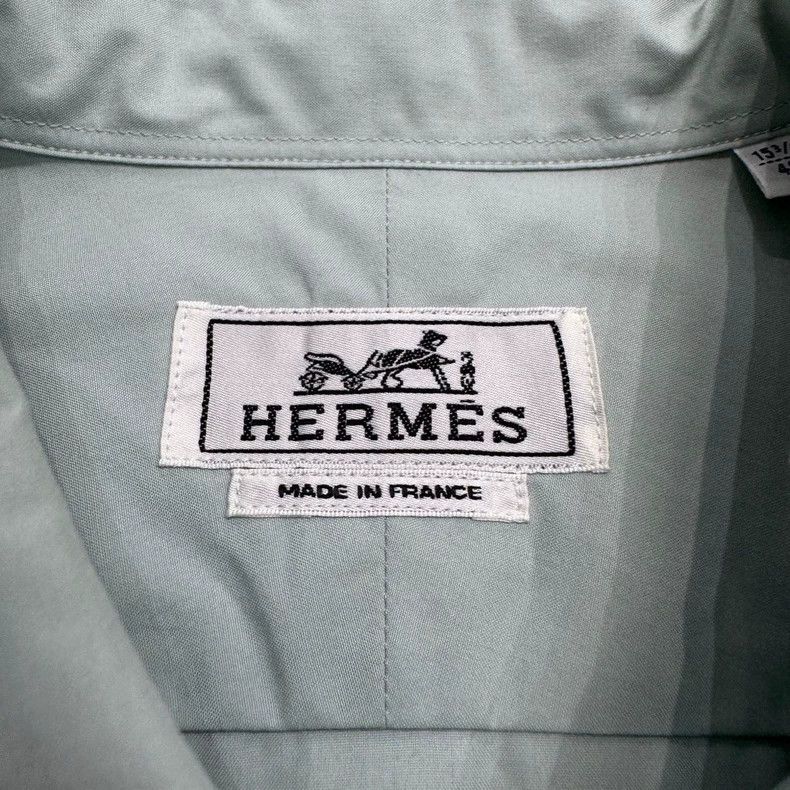 Hermes Hermes Mint Green Pocket Shirt - dmc Size US XL / EU 56 / 4 - 2 Thumbnail