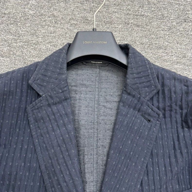 Hermes Hermes Embossed Stripe Wool Blazer - dmc Size US L / EU 52-54 / 3 - 4 Thumbnail
