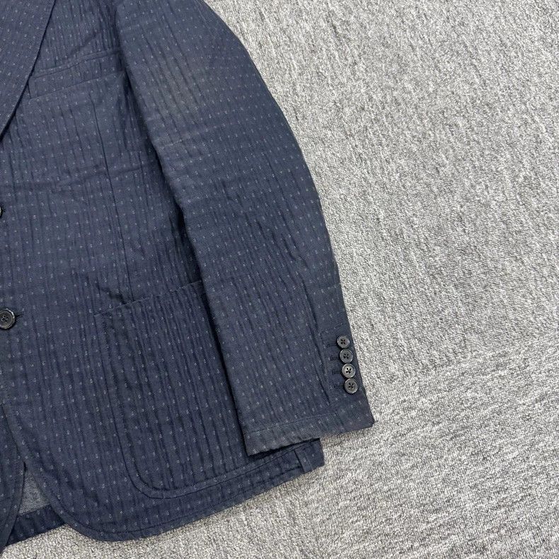 Hermes Hermes Embossed Stripe Wool Blazer - dmc Size US L / EU 52-54 / 3 - 3 Thumbnail
