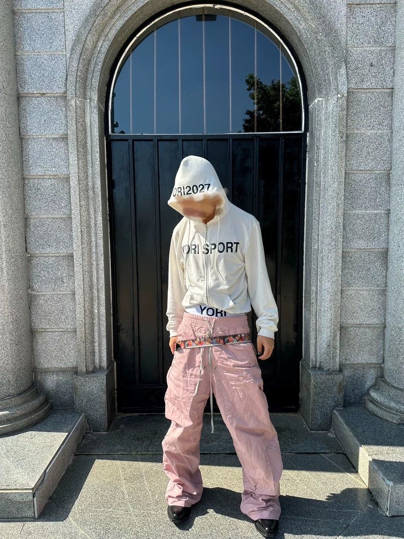 Rick Owens Drkshdw Rick Owens DRKSHDW Pink Wide-Leg Pants - dmc Size US 26 / EU 42 - 4 Thumbnail