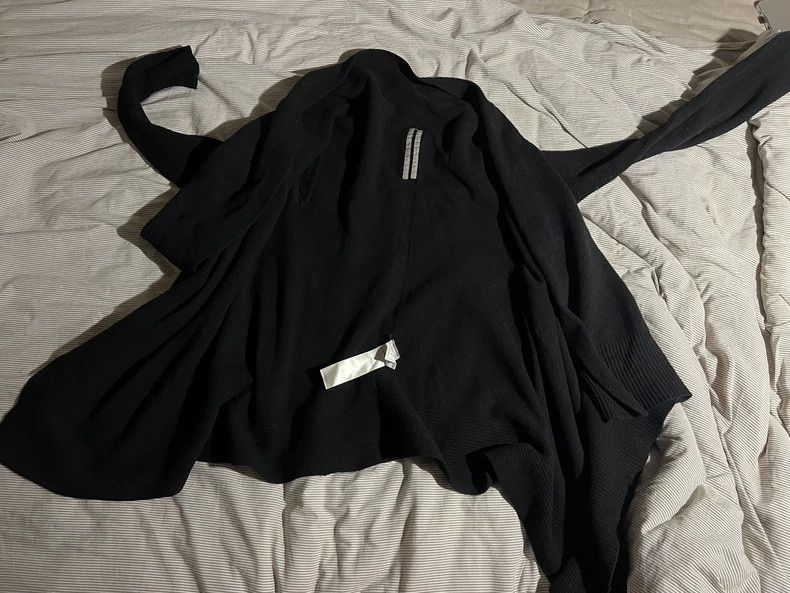 Rick Owens Rick Owens Black Wool Blend Cardigan - dmc Size US L / EU 52-54 / 3 - 4 Thumbnail