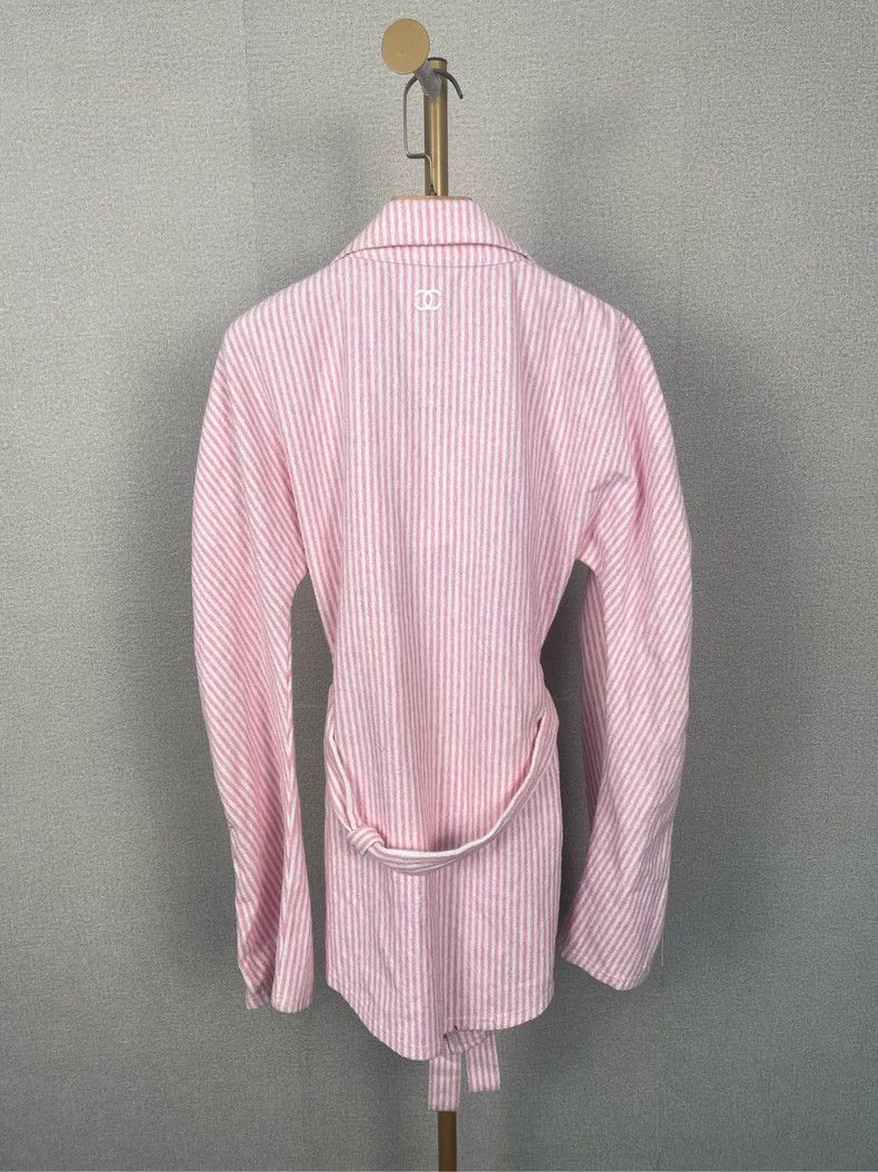 Chanel Chanel Pink White Stripe Coat - dmc Size US XS / EU 42 / 0 - 2 Thumbnail