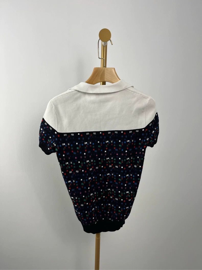 Chanel Chanel Embroidered Short Sleeve Knit Top - dmc Size US S / EU 44-46 / 1 - 2 Thumbnail