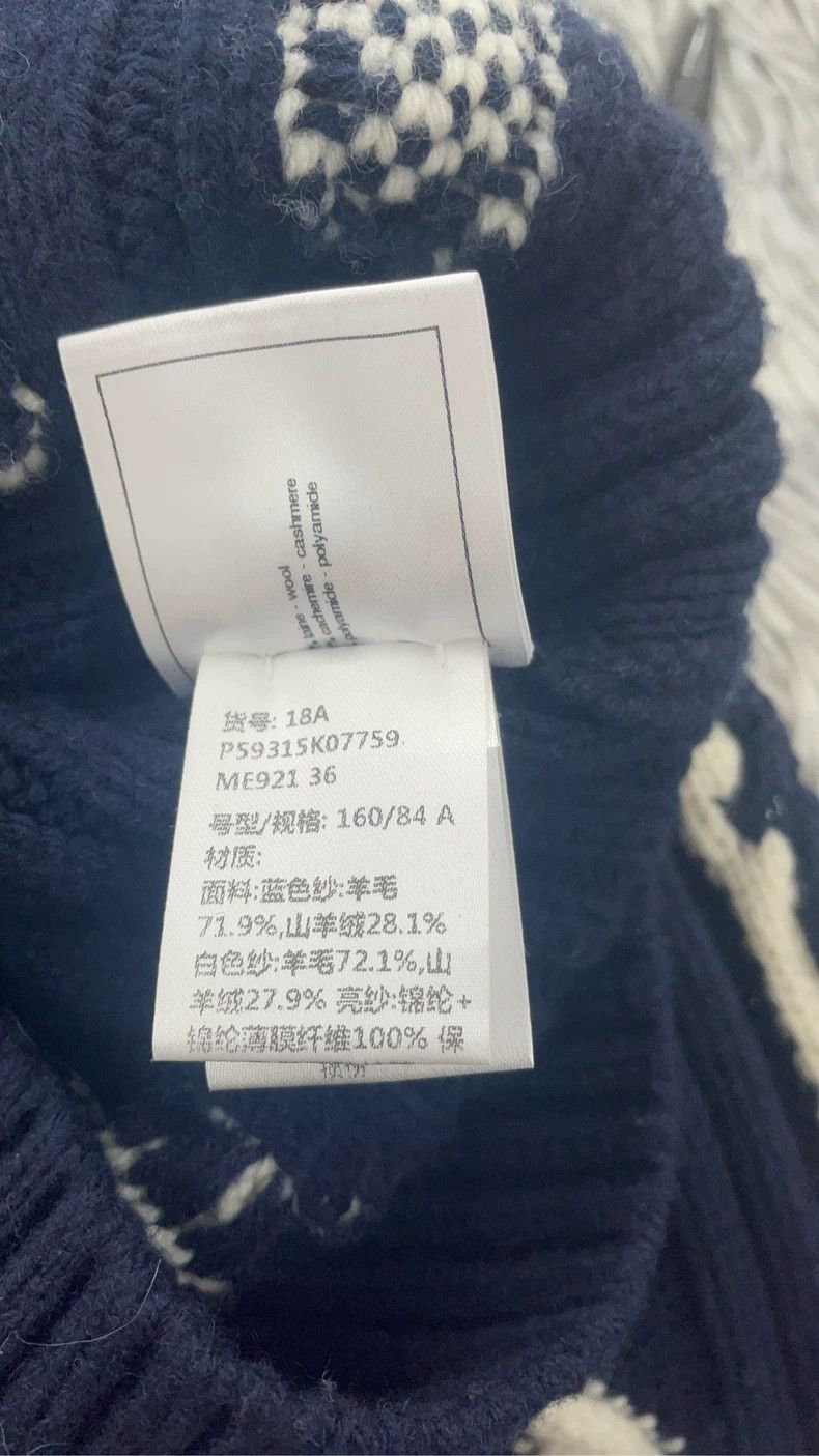 Chanel Chanel Blue White Wool Turtleneck Sweater - dmc Size US S / EU 44-46 / 1 - 5 Thumbnail