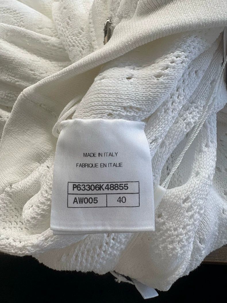 Chanel Chanel White Openwork Knit Wide-Leg Pants - dmc Size US 31 - 4 Thumbnail