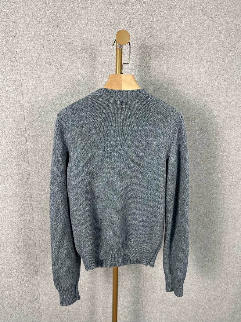 Chanel Chanel Gray Crystal Logo Long Sleeve Sweater - dmc Size US S / EU 44-46 / 1 - 2 Thumbnail