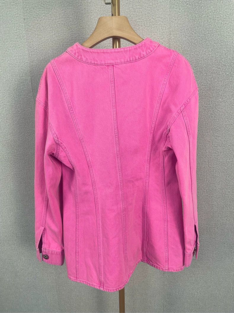 Chanel Chanel Pink Denim Jacket Size 36 - dmc Size US S / EU 44-46 / 1 - 2 Thumbnail