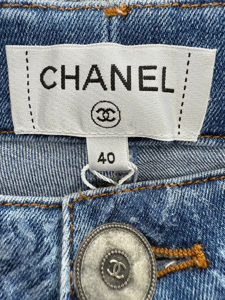 Chanel Chanel Quilted Slim Denim Jeans - dmc Size US 31 - 3 Thumbnail