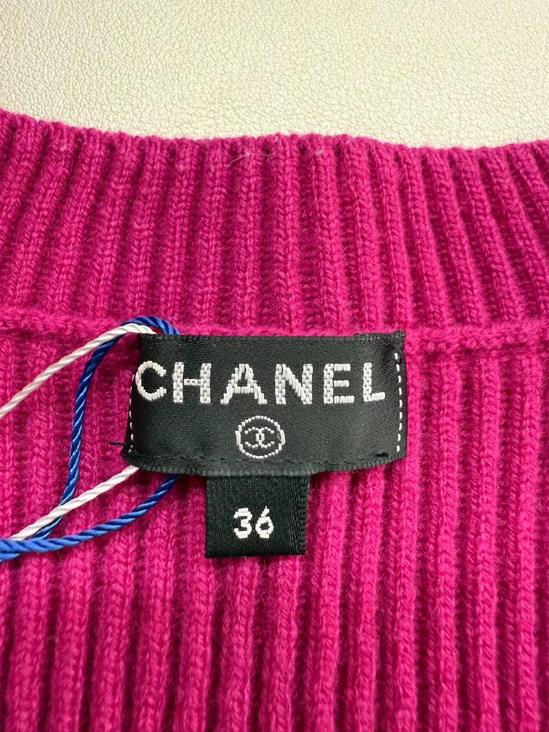 Chanel Chanel Pink Half-Sleeve Knit Top - dmc Size US S / EU 44-46 / 1 - 3 Thumbnail