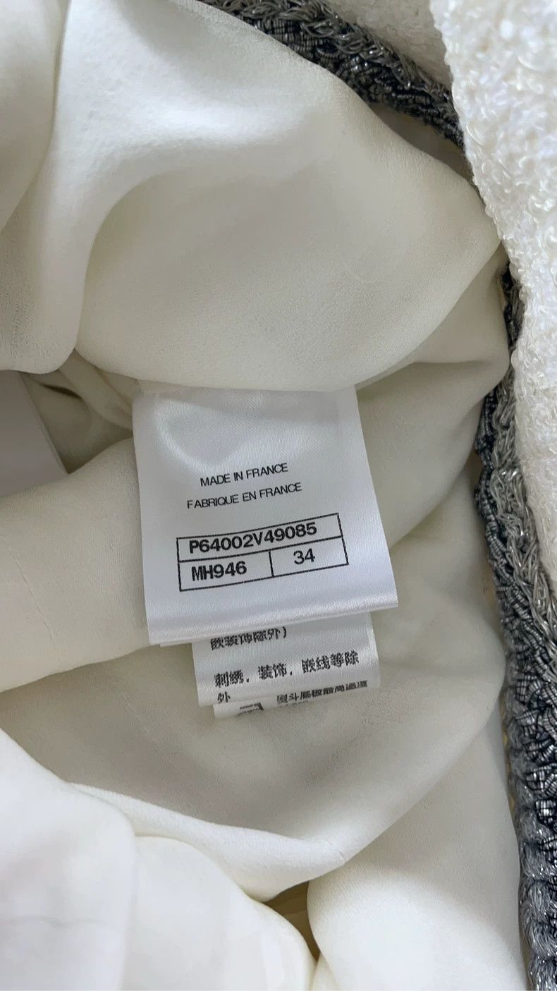 Chanel Chanel White Silver Thread Dress 34 - dmc Size US 34 / EU 50 - 4 Thumbnail