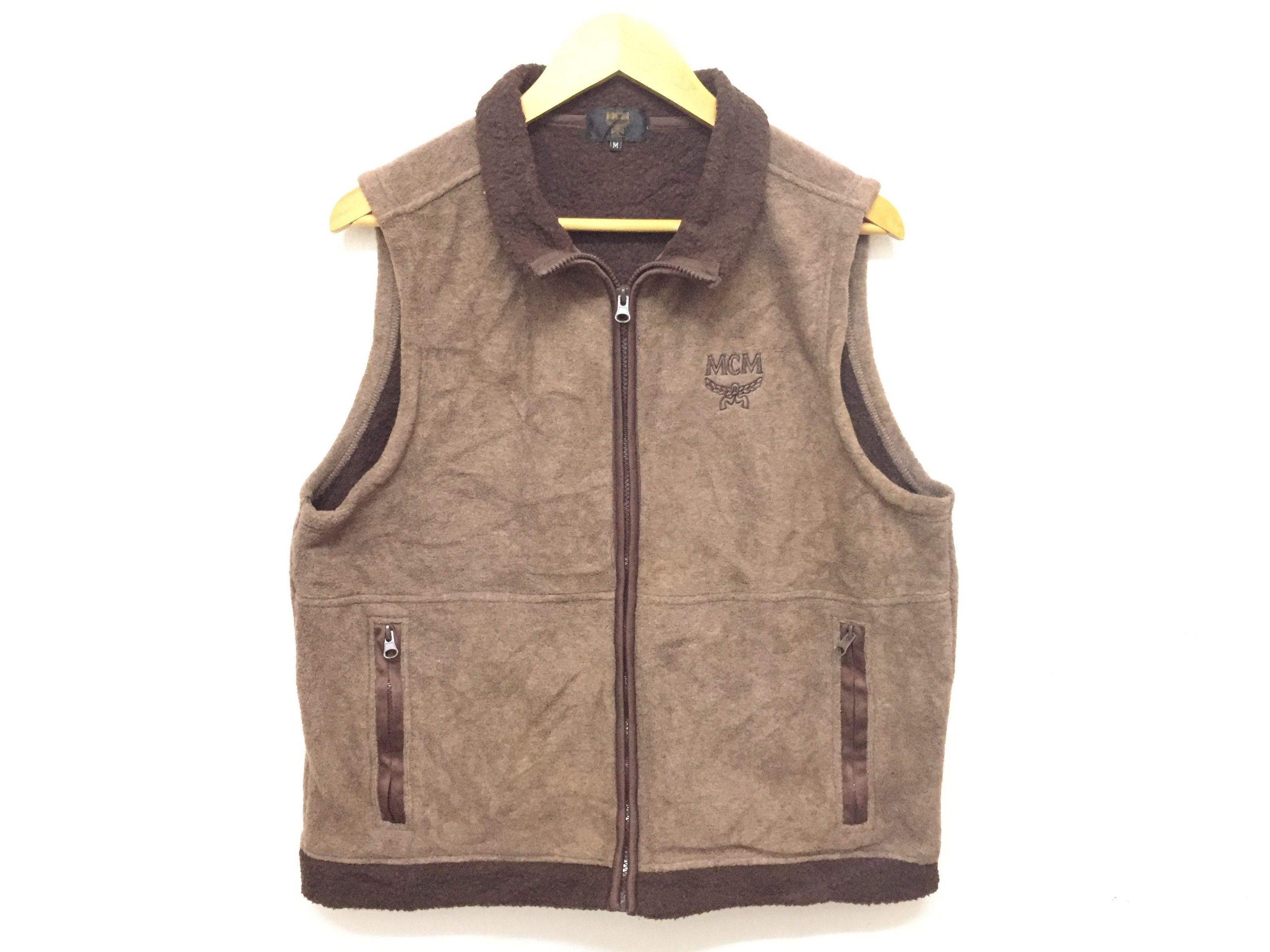 MCM Vintage MCM Fleece Sherpa embroidered vest jacket Size US M / EU 48-50 / 2 - 2 Thumbnail