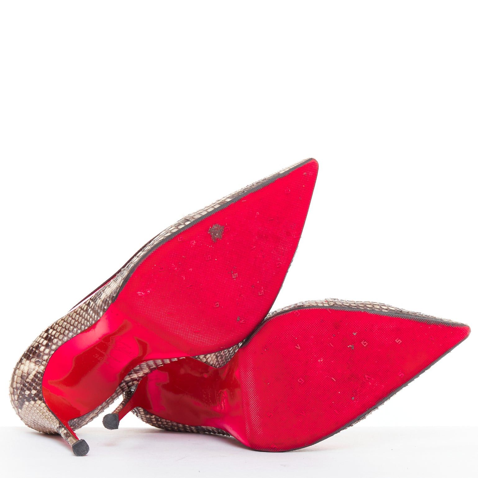 Christian Louboutin CHRISTIAN LOUBOUTIN Paulina hot pink PVC scaled leather contrast pumps EU39.5 Size US 9.5 / IT 39.5 - 11 Thumbnail