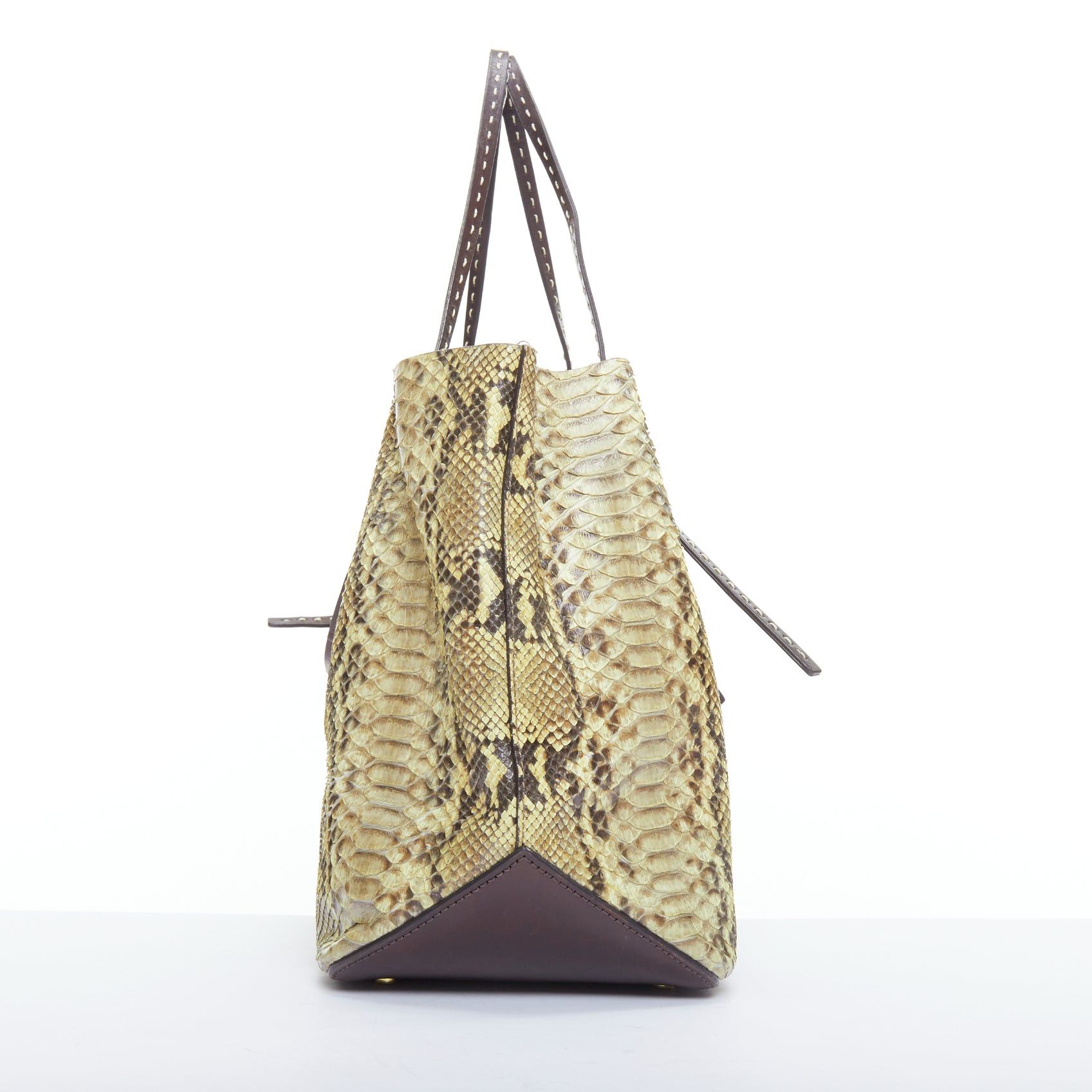 Michael Kors MICHAEL KORS COLLECTION Gia beige natural scaled leather tote bag Size ONE SIZE - 4 Thumbnail