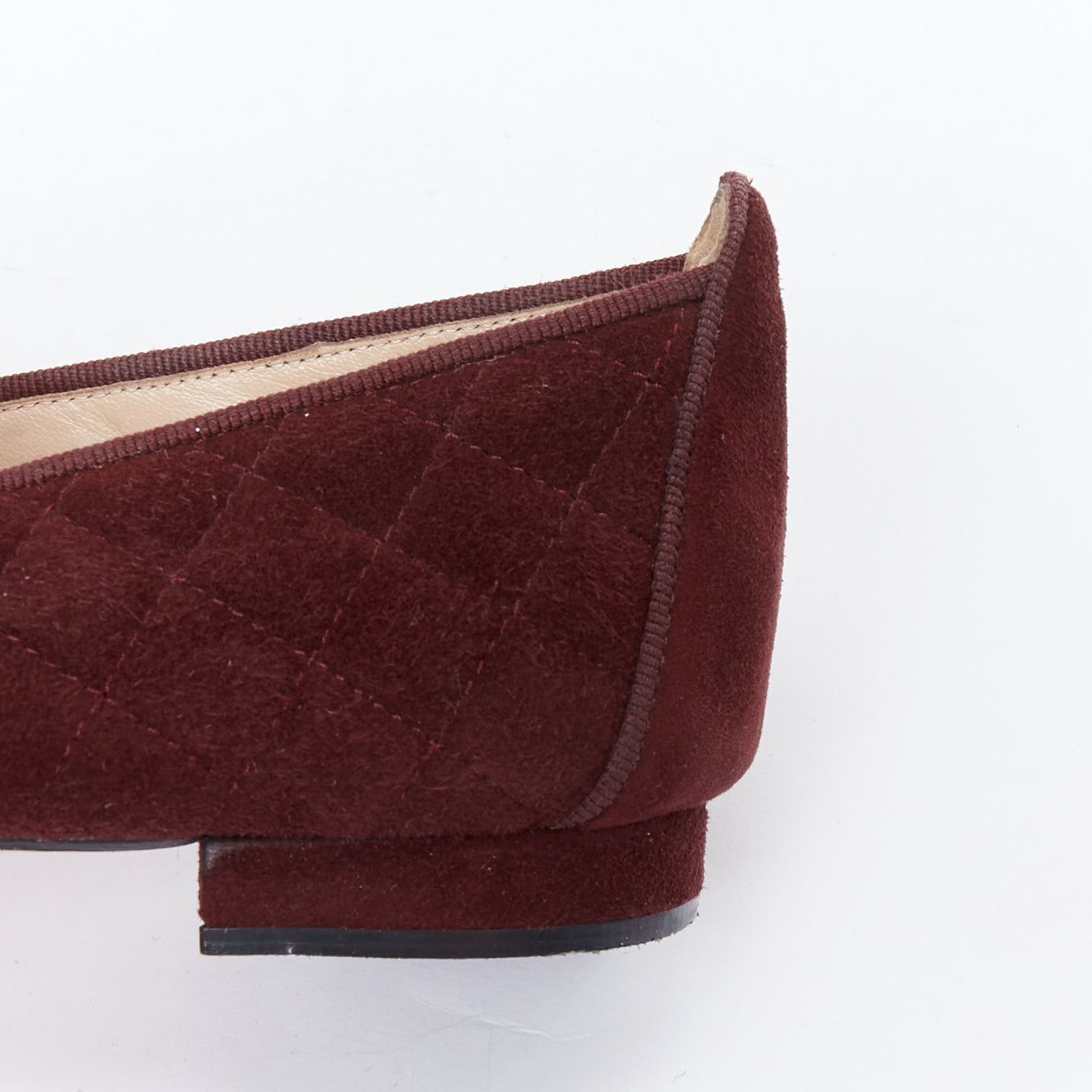 Manolo Blahnik MANOLO BLAHNIK burgundy quilted suede square toe loafer flats EU39 Size US 9 / IT 39 - 8 Thumbnail