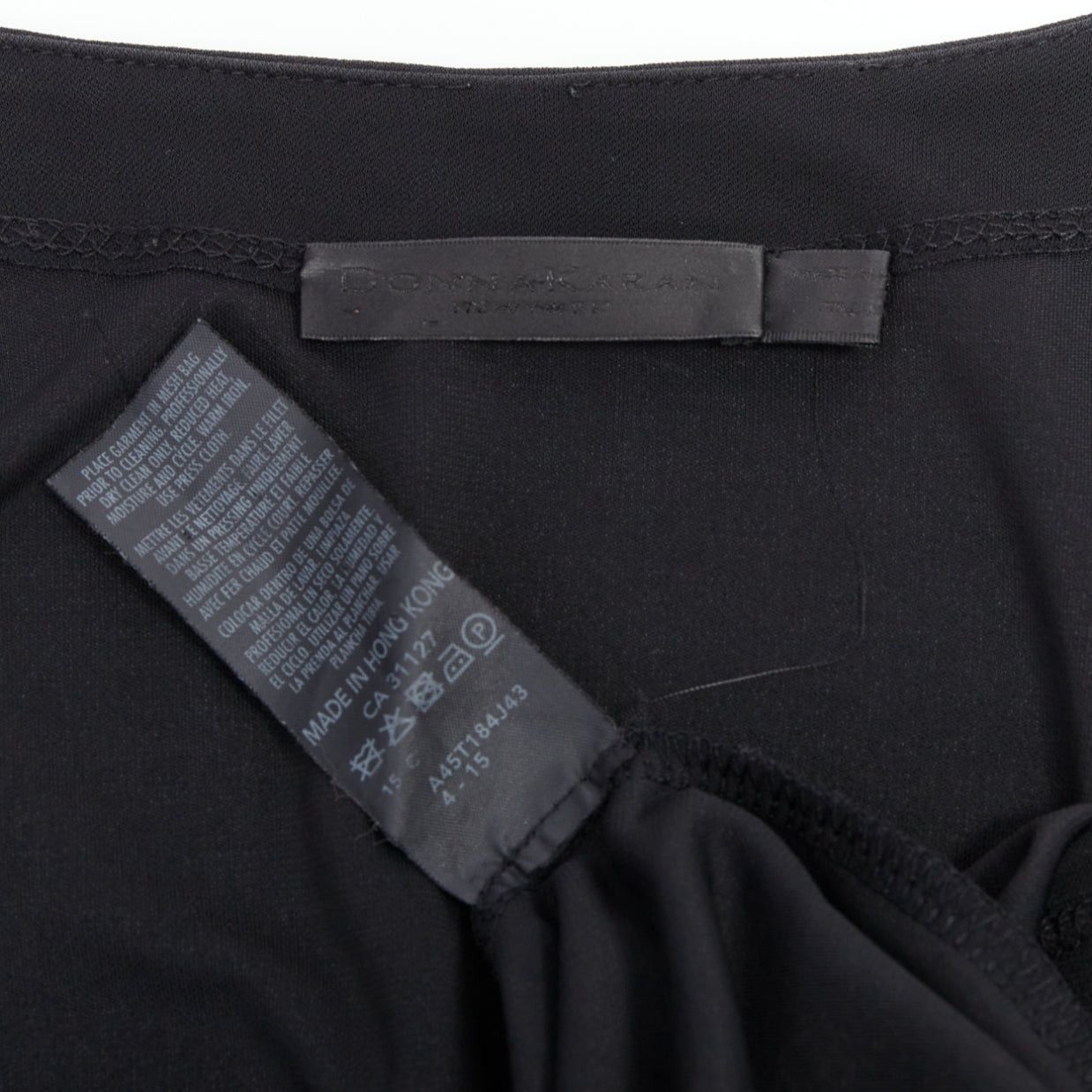 Donna Karan DONNA KARAN Vintage black viscose blend V neck silver buckle drape mini dress L Size M / US 6-8 / IT 42-44 - 8 Thumbnail