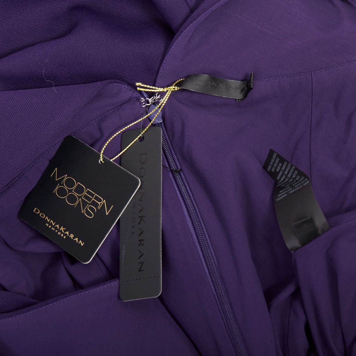 Donna Karan DONNA KARAN Fluid Crepe Double eggplant purple sheath dress L Size M / US 6-8 / IT 42-44 - 8 Thumbnail
