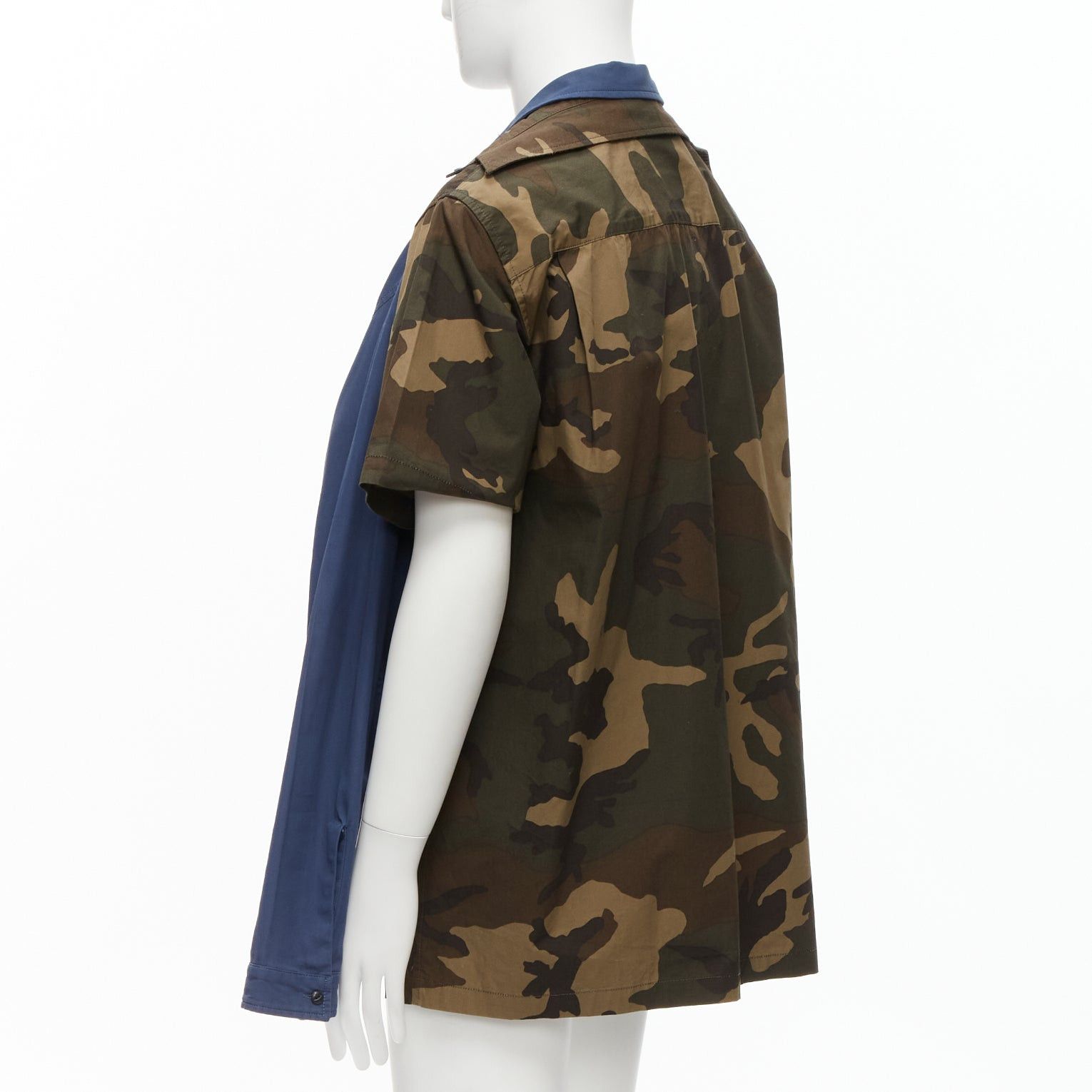 Maison MIHARA YASUHIRO MIHARA YASUHIRO blue navy vintage badge 2-in-1 hybrid shirt IT48 M Size US M / EU 48-50 / 2 - 11 Thumbnail