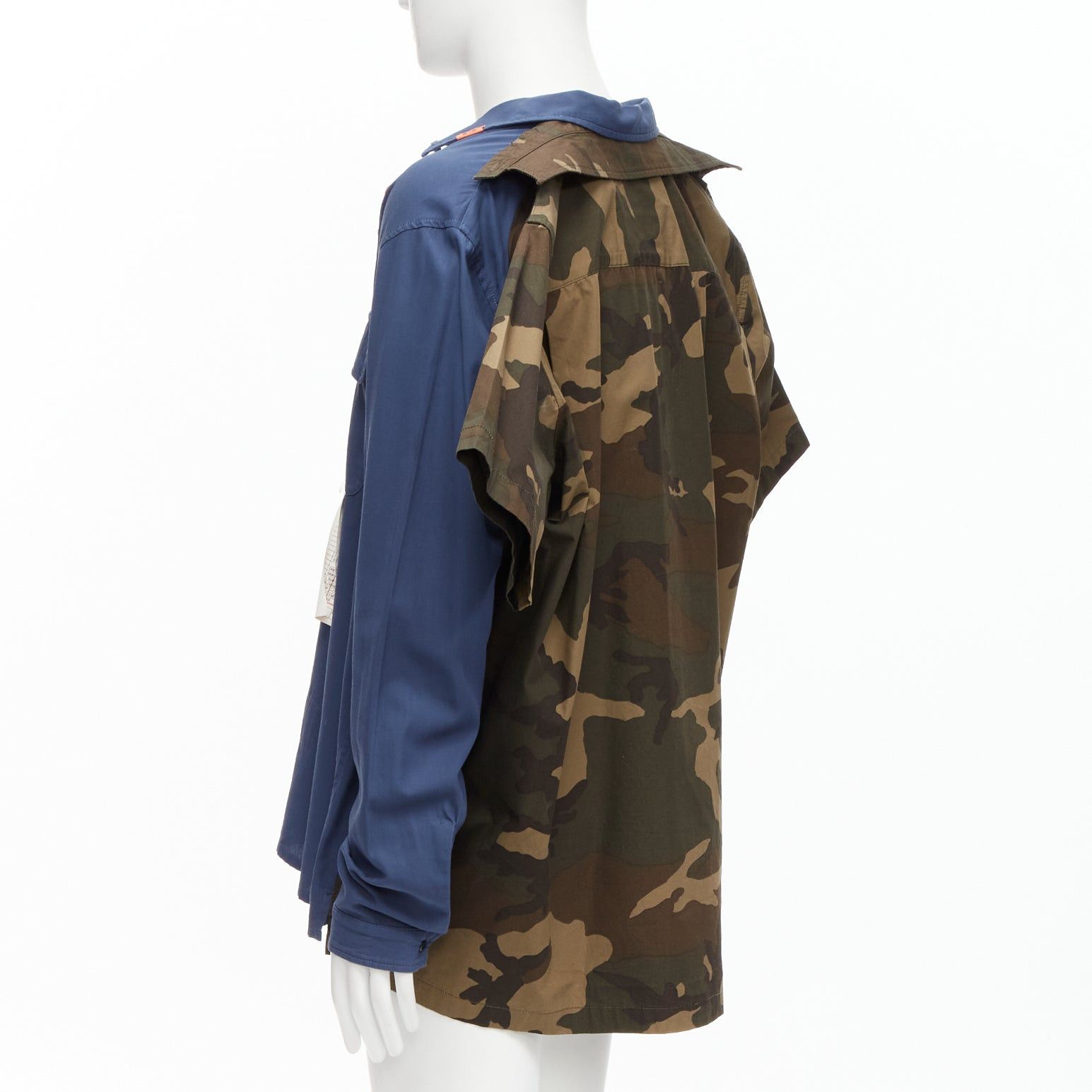 Maison MIHARA YASUHIRO MIHARA YASUHIRO blue navy vintage badge 2-in-1 hybrid shirt IT48 M Size US M / EU 48-50 / 2 - 10 Thumbnail