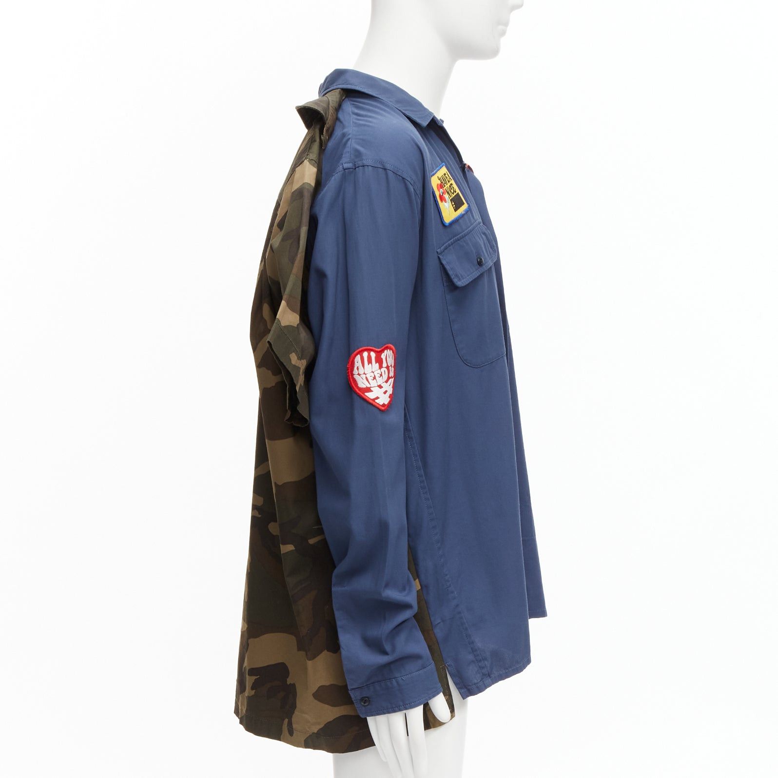 Maison MIHARA YASUHIRO MIHARA YASUHIRO blue navy vintage badge 2-in-1 hybrid shirt IT48 M Size US M / EU 48-50 / 2 - 6 Thumbnail