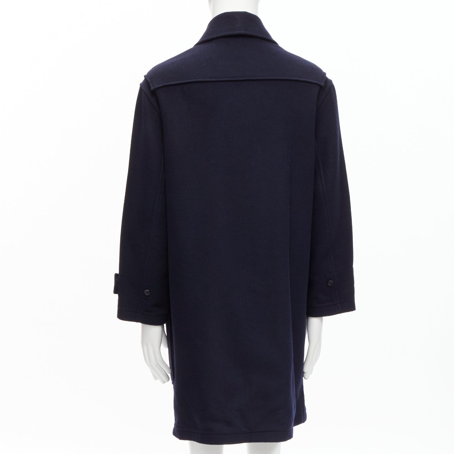 Ralph Lauren RALPH LAUREN Purple Label Fintona 100% wool navy brown silver toggle buckle coat Size 6 M Size US M / EU 48-50 / 2 - 6 Thumbnail