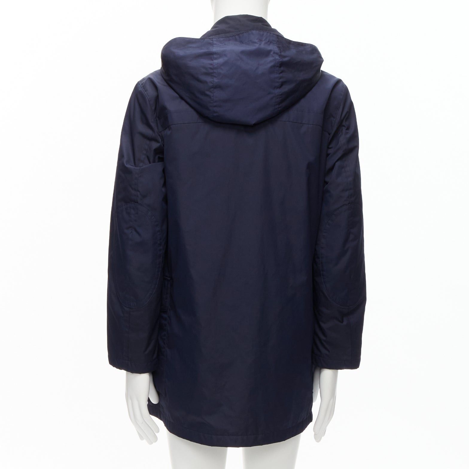 Gucci GUCCI 2012 navy nylon brown toggle hooded anorak jacket coat IT48 M Size XL / US 12-14 / IT 48-50 - 5 Thumbnail