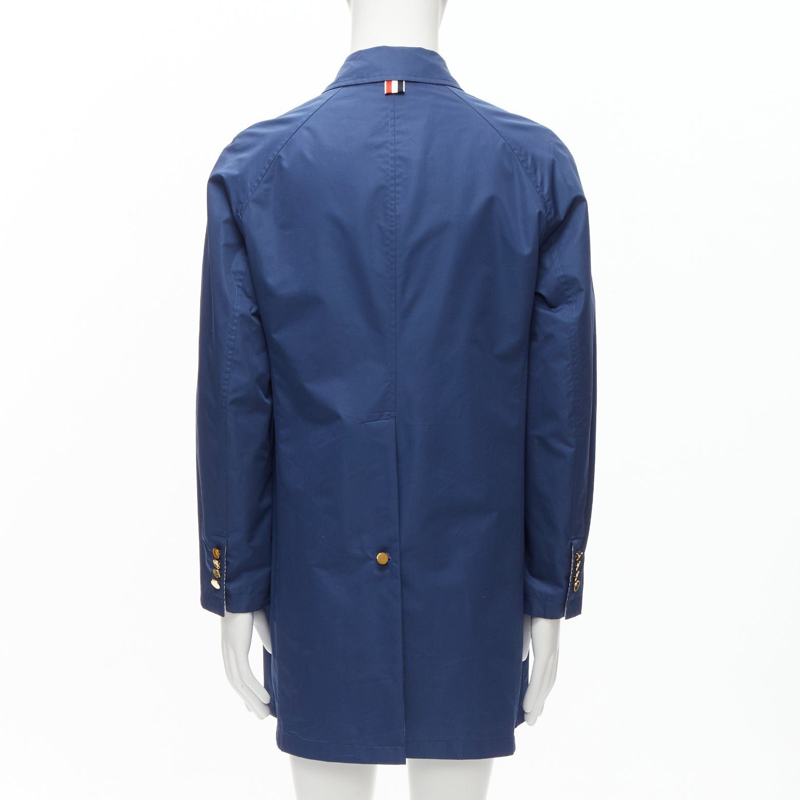 Thom Browne THOM BROWNE Reversible navy blue classic check gold buttons overcoat JP2 M Size US M / EU 48-50 / 2 - 9 Thumbnail