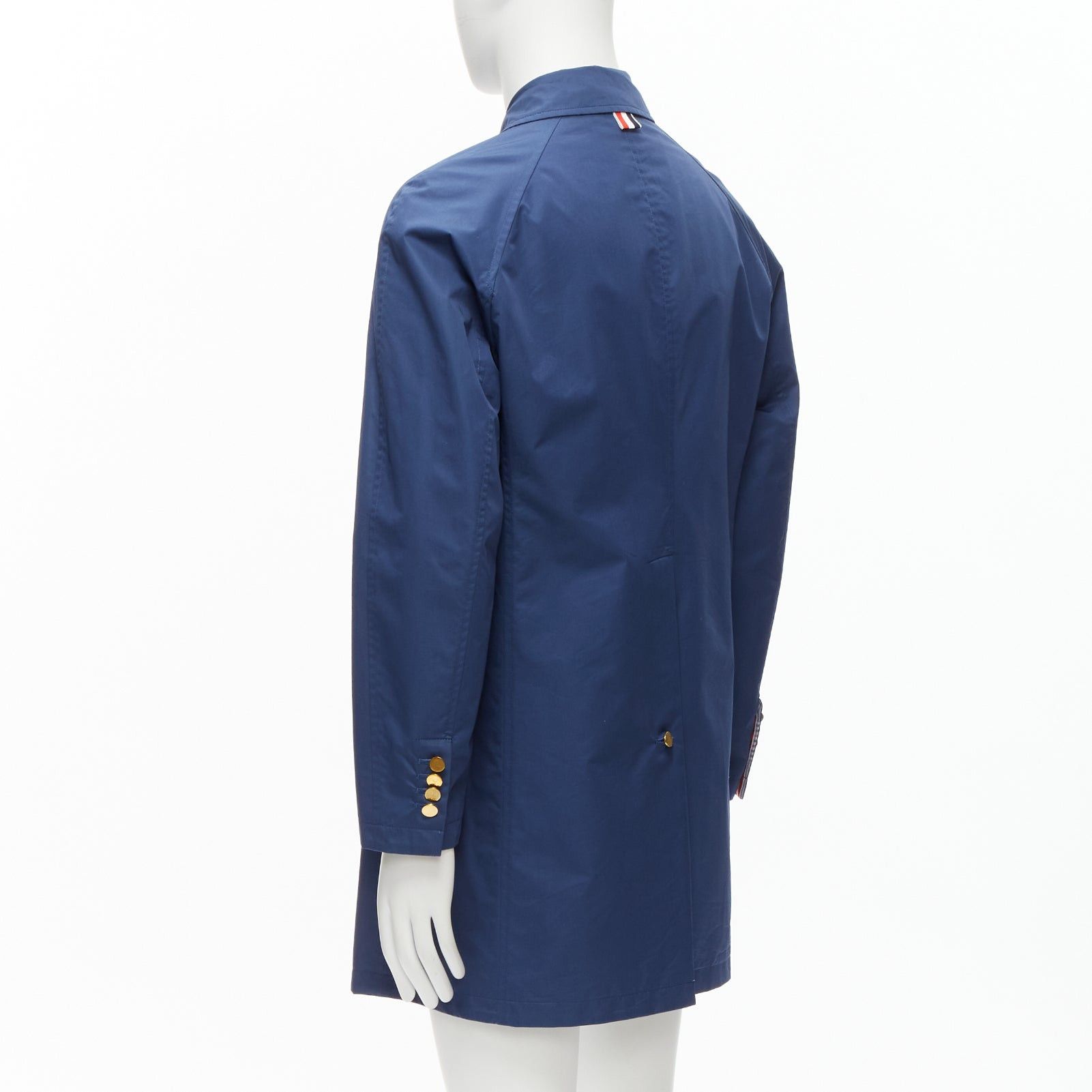Thom Browne THOM BROWNE Reversible navy blue classic check gold buttons overcoat JP2 M Size US M / EU 48-50 / 2 - 11 Thumbnail
