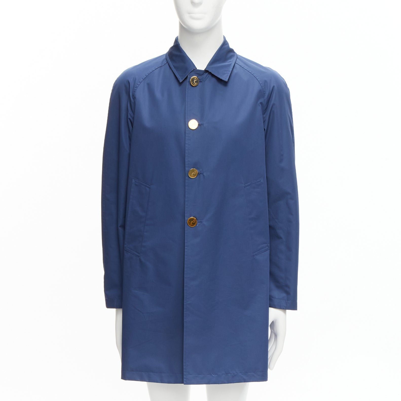 Thom Browne THOM BROWNE Reversible navy blue classic check gold buttons overcoat JP2 M Size US M / EU 48-50 / 2 - 3 Thumbnail
