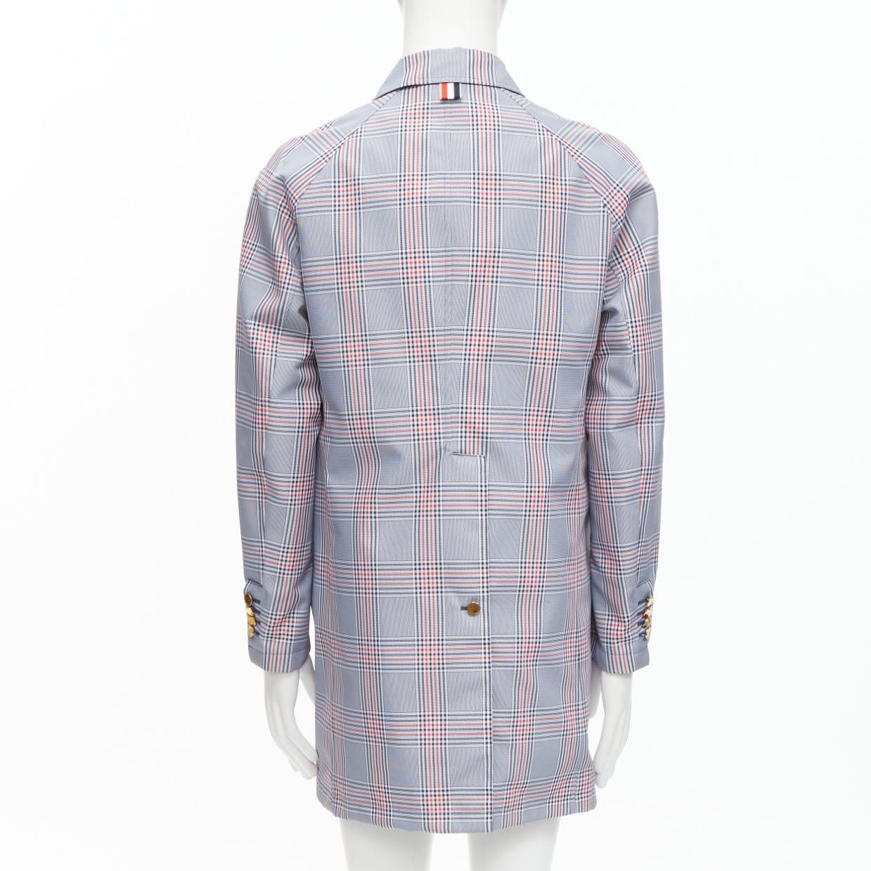 Thom Browne THOM BROWNE Reversible navy blue classic check gold buttons overcoat JP2 M Size US M / EU 48-50 / 2 - 8 Thumbnail