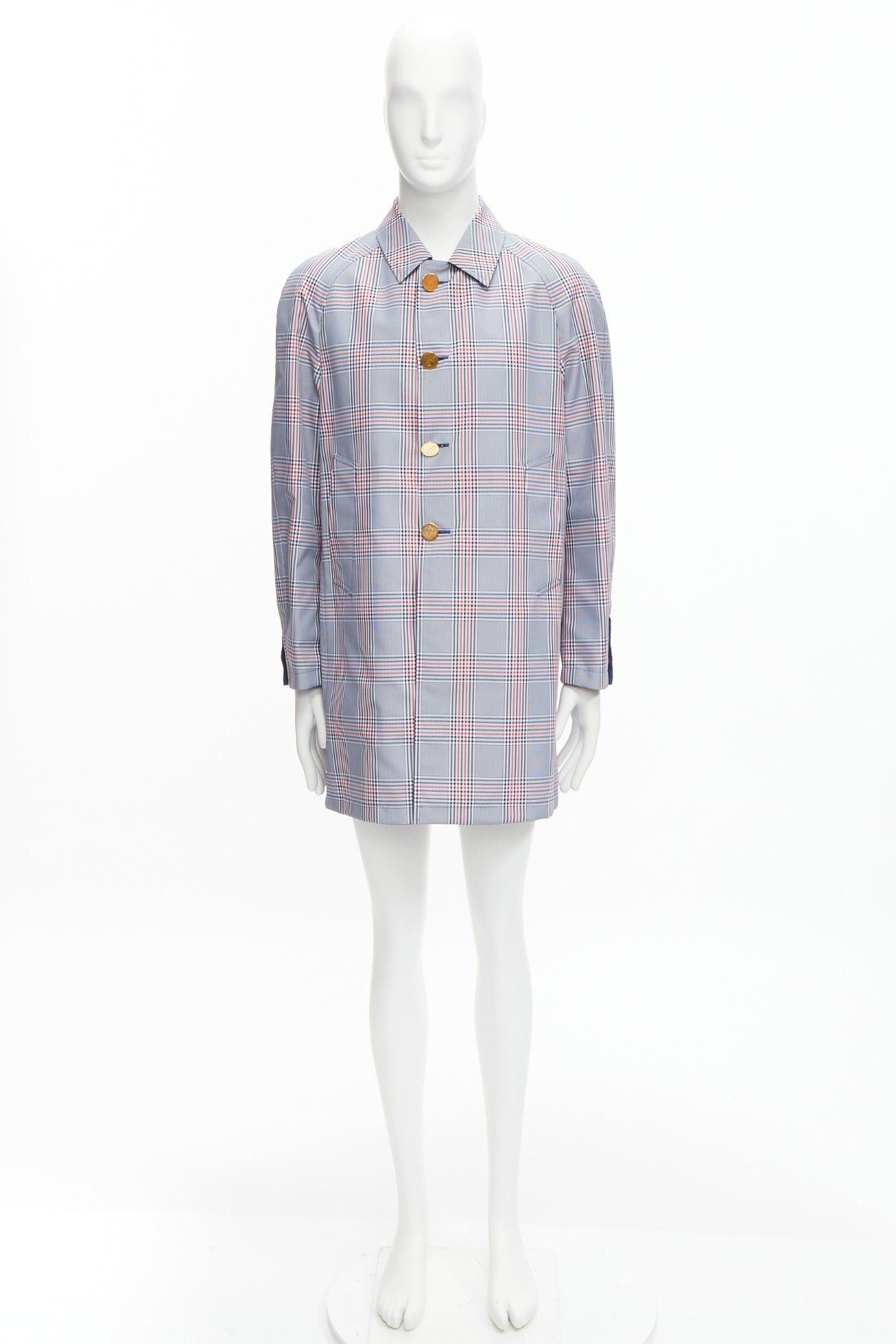 Thom Browne THOM BROWNE Reversible navy blue classic check gold buttons overcoat JP2 M Size US M / EU 48-50 / 2 - 15 Thumbnail