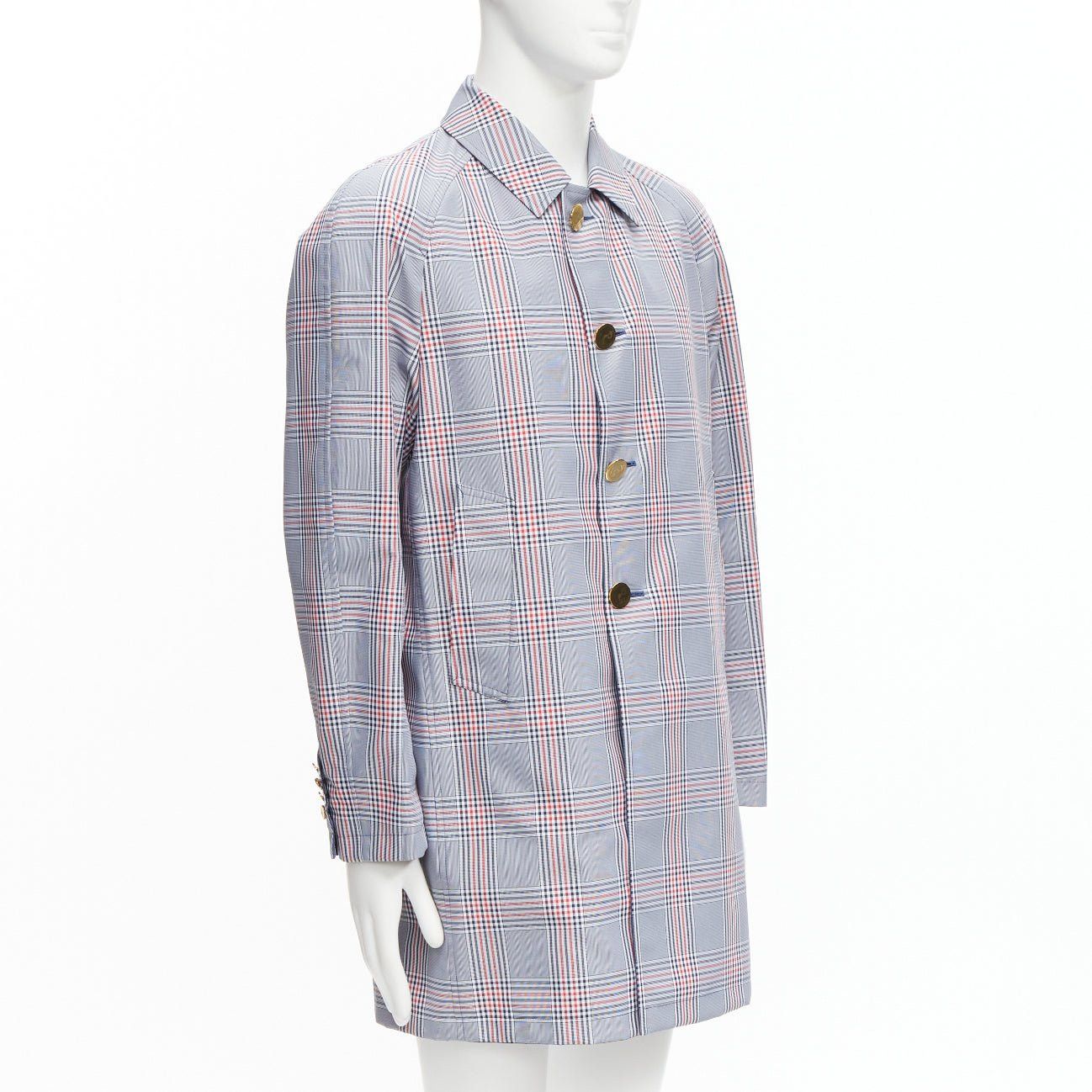 Thom Browne THOM BROWNE Reversible navy blue classic check gold buttons overcoat JP2 M Size US M / EU 48-50 / 2 - 4 Thumbnail