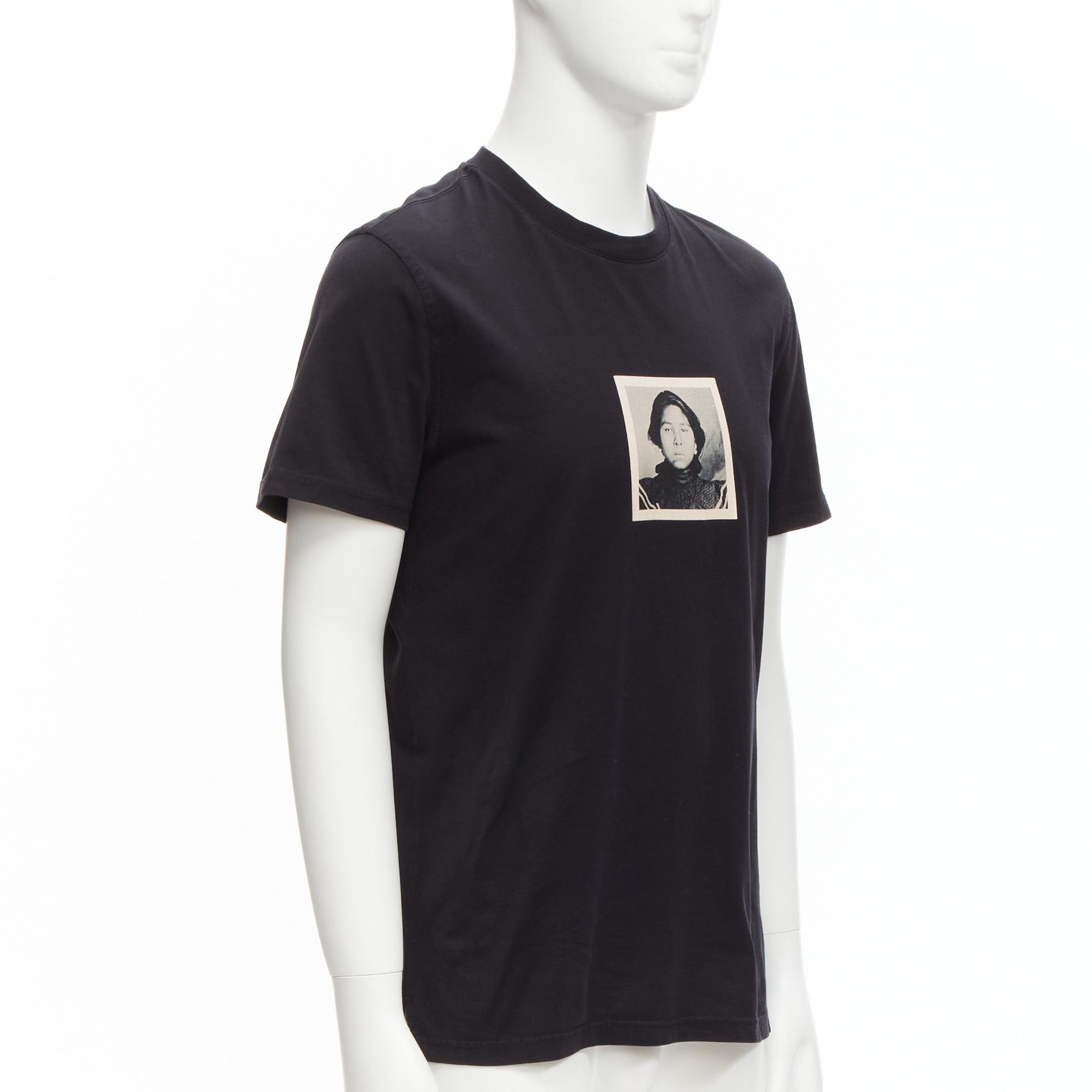 Givenchy GIVENCHY black cotton women portrait print crew neck tshirt M Size US M / EU 48-50 / 2 - 3 Thumbnail