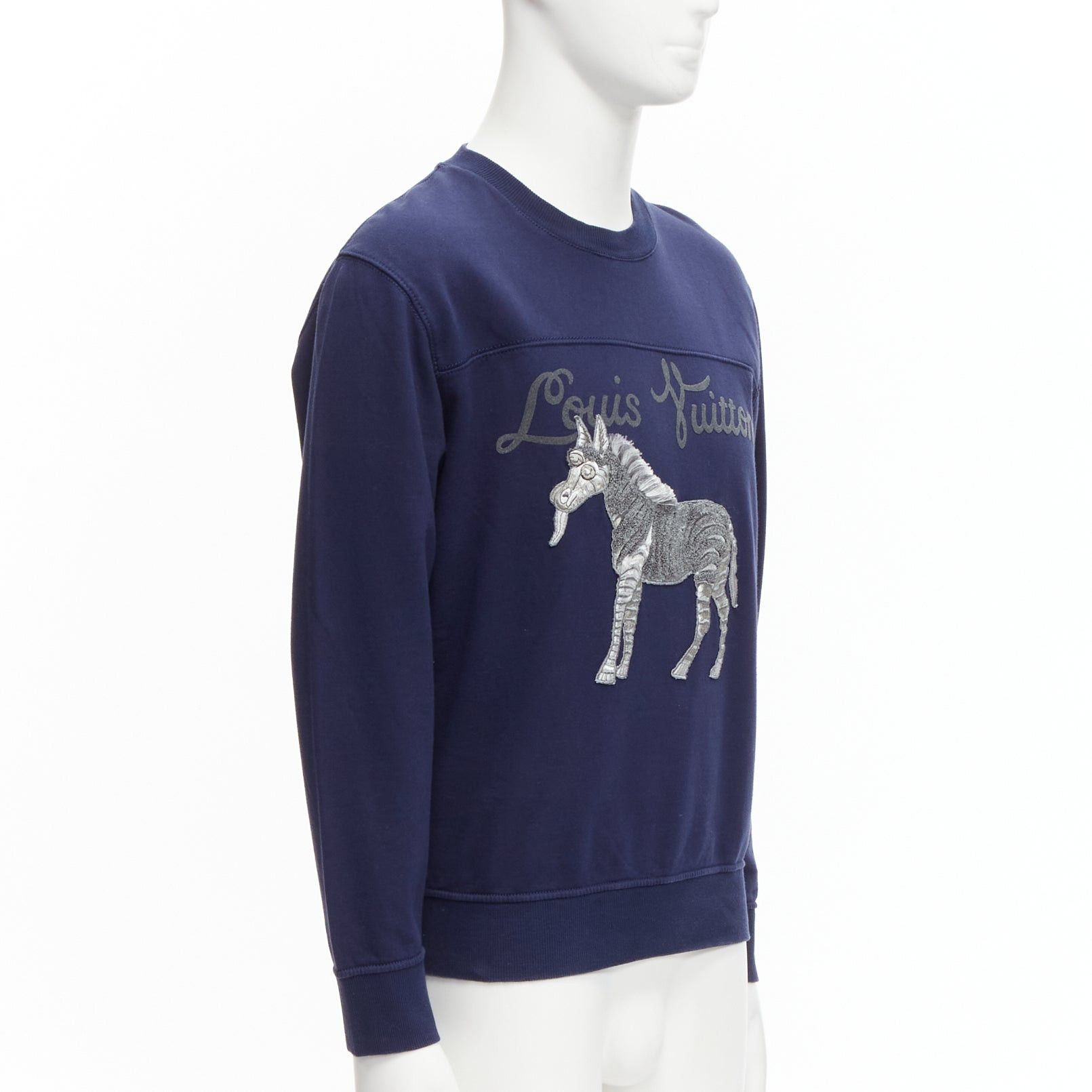 Louis Vuitton LOUIS VUITTON Chapman Brothers navy cotton LV logo horse embroidery sweater M Size US M / EU 48-50 / 2 - 3 Thumbnail