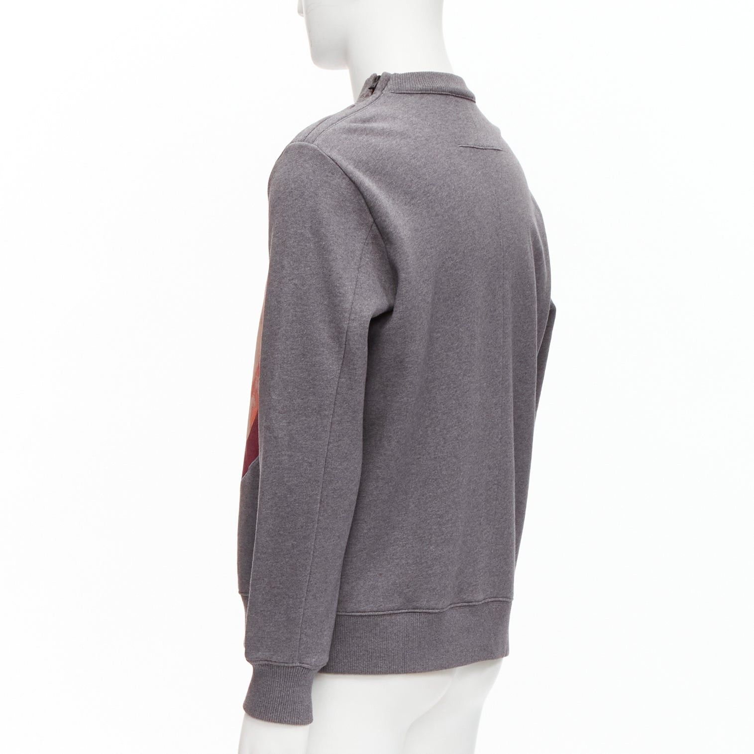 Givenchy GIVENCHY Riccardo Tisci Madonna pink patch print grey zip shoulder sweater XS Size US S / EU 44-46 / 1 - 6 Thumbnail