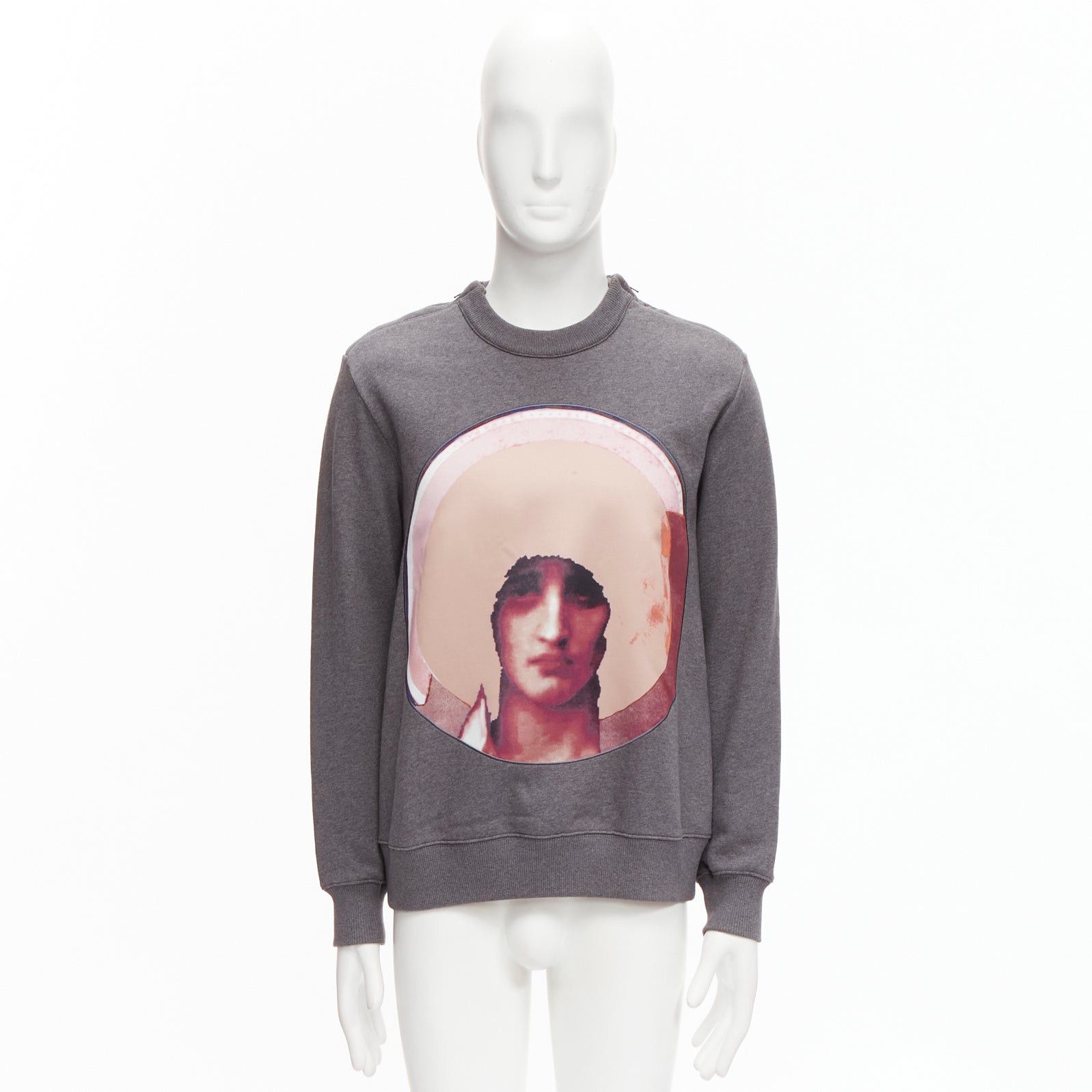 Givenchy GIVENCHY Riccardo Tisci Madonna pink patch print grey zip shoulder sweater XS Size US S / EU 44-46 / 1 - 9 Thumbnail