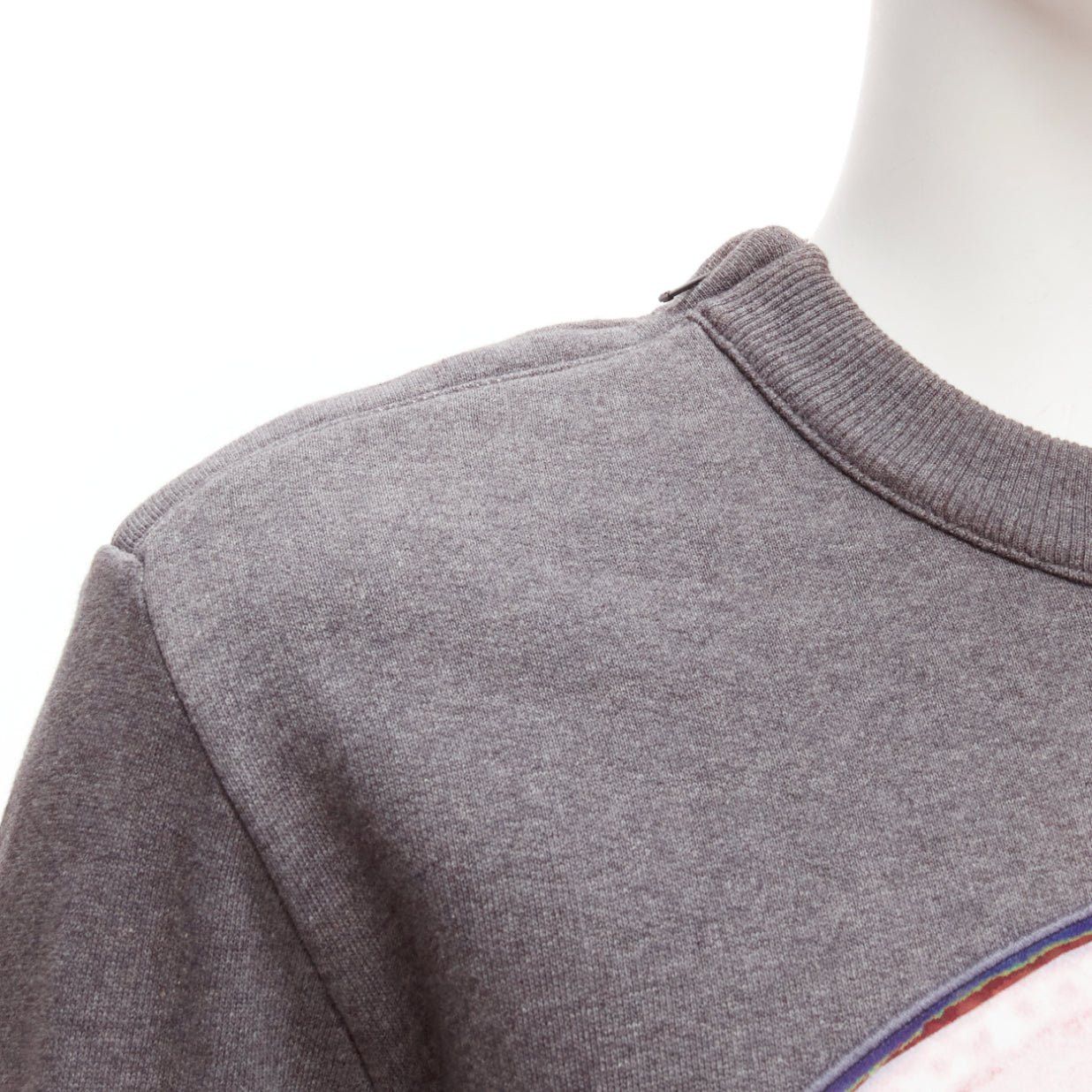 Givenchy GIVENCHY Riccardo Tisci Madonna pink patch print grey zip shoulder sweater XS Size US S / EU 44-46 / 1 - 2 Thumbnail