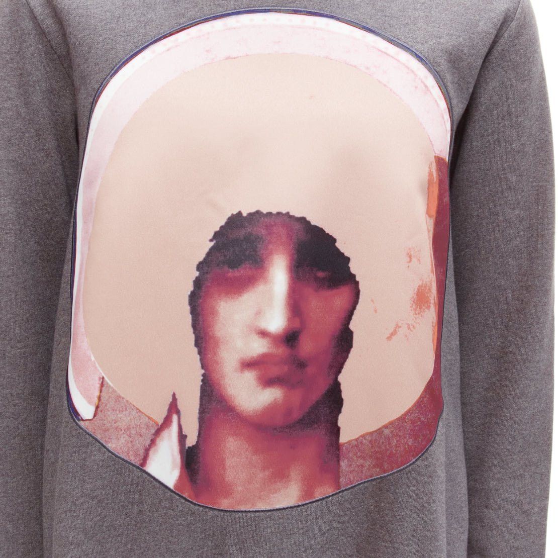 Givenchy GIVENCHY Riccardo Tisci Madonna pink patch print grey zip shoulder sweater XS Size US S / EU 44-46 / 1 - 7 Thumbnail