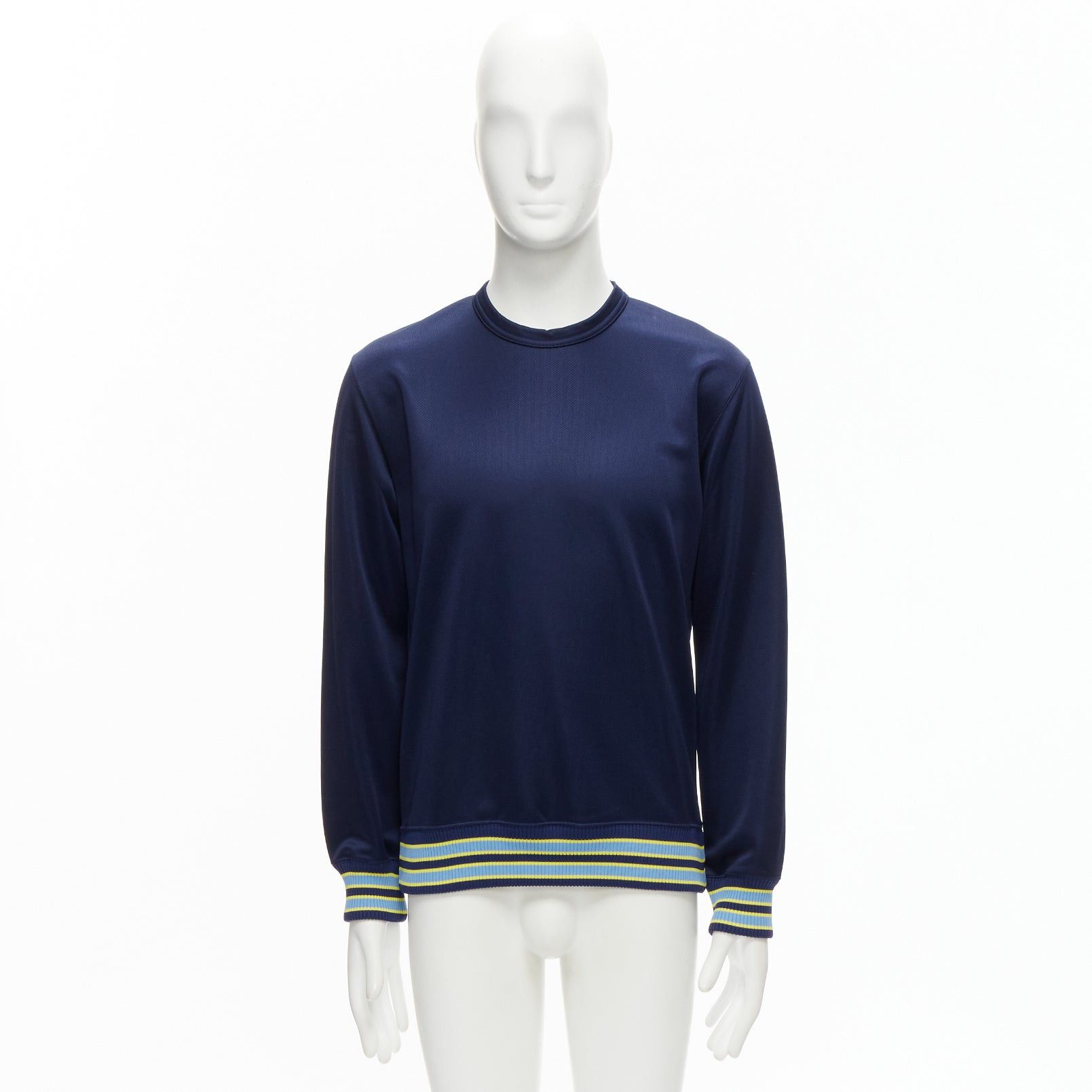 Comme des Garcons COMME DES GARCONS Homme Deux 2018 yellow rib navy football jersey sweatshirt M Size US M / EU 48-50 / 2 - 9 Thumbnail