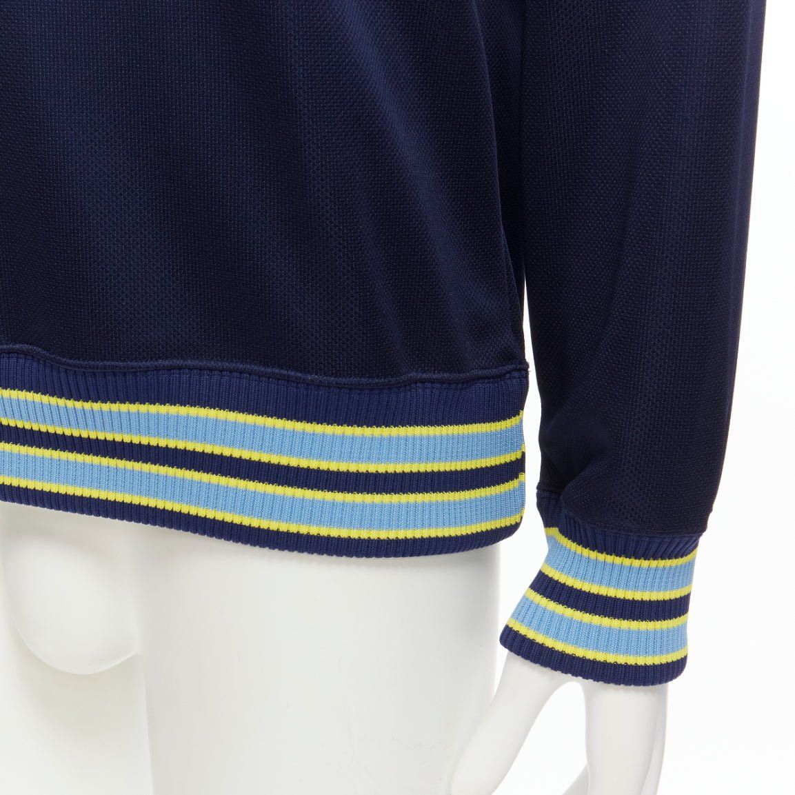 Comme des Garcons COMME DES GARCONS Homme Deux 2018 yellow rib navy football jersey sweatshirt M Size US M / EU 48-50 / 2 - 2 Thumbnail