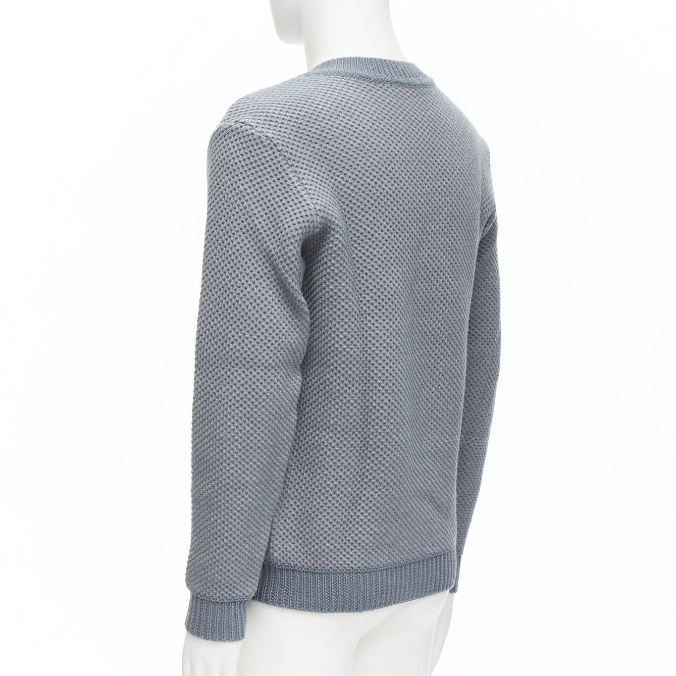 Stephan Schneider STEPHEN SCHNEIDER 100% textured waffle wool grey crew neck sweater Sz 4 L Size US L / EU 52-54 / 3 - 6 Thumbnail