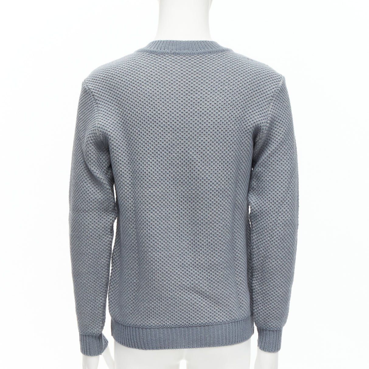 Stephan Schneider STEPHEN SCHNEIDER 100% textured waffle wool grey crew neck sweater Sz 4 L Size US L / EU 52-54 / 3 - 5 Thumbnail