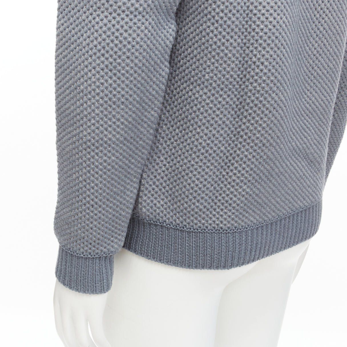 Stephan Schneider STEPHEN SCHNEIDER 100% textured waffle wool grey crew neck sweater Sz 4 L Size US L / EU 52-54 / 3 - 7 Thumbnail